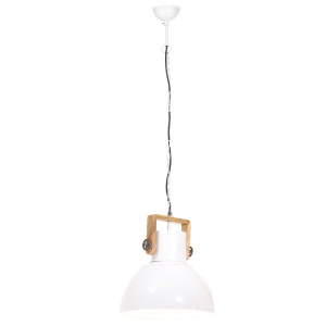 Lampă suspendată industrială, 25 W, alb, 40 cm, E27, rotund - Img 6