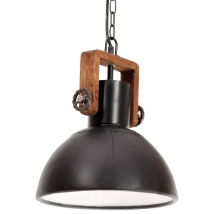 Lampă suspendată industrială, 25 W, negru, 30 cm, E27, rotund - Img 2