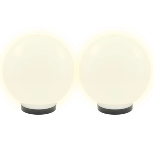 Lămpi bol cu LED 2 buc, sferice, 25 cm, PMMA - Img 3