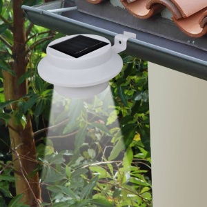 Lămpi solare de exterior pentru gard cu LED, 12 buc., alb - Img 2