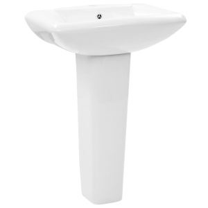 Lavoar cu piedestal, alb, 580 x 470 x 200 mm, ceramică - Img 2
