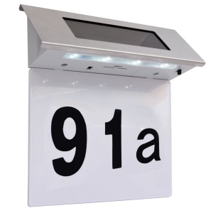 Lumină solară cu LED pentru numărul casei, oțel inoxidabil - Img 2