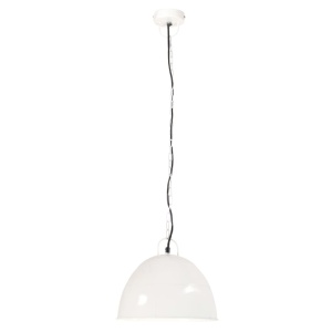 Lustră industrială vintage, 25 W, alb, rotund, 31 cm, E27 - Img 3