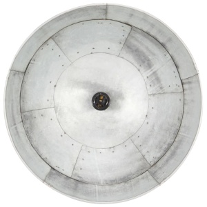 Lustră industrială vintage, 25 W, argintiu, rotund, 41 cm, E27 - Img 7