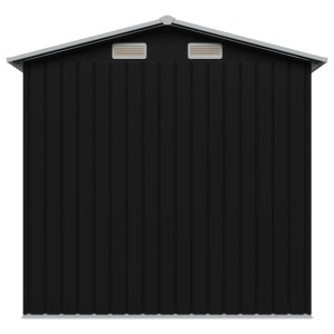 Magazie depozitare grădină antracit 204x132x186 cm oțel - Img 6