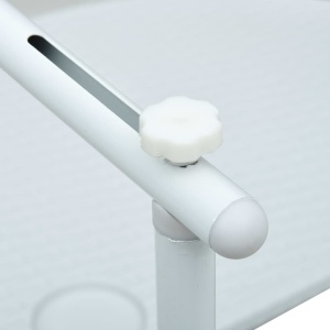 Masă balcon suspendată alb 60x64x83,5 cm plastic aspect ratan - Img 6
