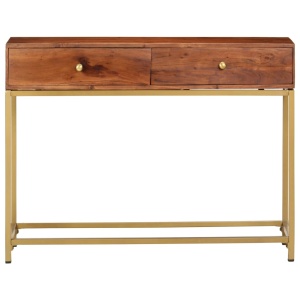 Masă consolă, 100x35x76 cm, lemn masiv de acacia - Img 8
