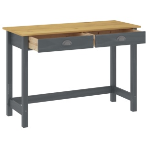 Masă consolă Hill Range 2 sertare gri 110x45x74 cm lemn pin - Img 2