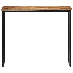 Masă consolă, lemn masiv de tec reciclat, 90 x 30 x 76 cm - Img 4