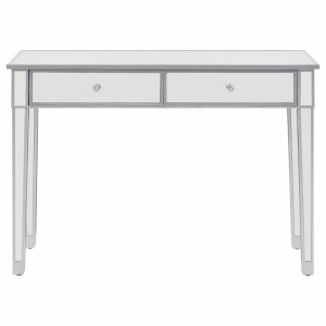 Masă consolă tip oglindă, MDF și sticlă, 106,5 x 38 x 76,5 cm - Img 2