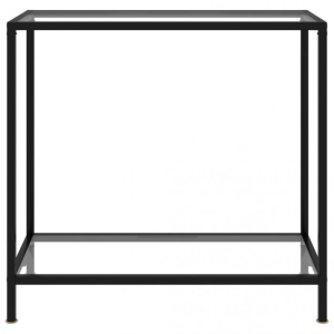 Masă consolă, transparent, 80 x 35 x 75 cm, sticlă securizat - Img 2
