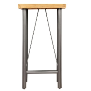 Masă de bar, lemn masiv de tec reciclat, 60 x 60 x 107 cm - Img 8