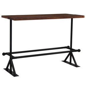 Masă de bar Lemn masiv reciclat Maro inchis 150x70x107 cm - Img 12