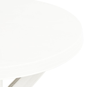 Masă de bistro, alb, Ø70 cm, plastic - Img 4