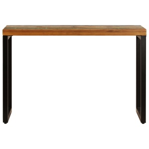 Masă de bucătărie, 115x55x76 cm, lemn masiv reciclat și oțel - Img 3