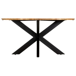 Masă de bucătărie, 150x76 cm, lemn masiv de mango, rotund - Img 3