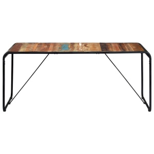 Masă de bucătărie, 180 x 90 x 76 cm, lemn masiv reciclat - Img 2