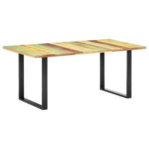 Masă de bucătărie, 180 x 90 x 76 cm, lemn masiv reciclat - Img 10