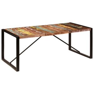 Masă de bucătărie, 200x100x75 cm, lemn reciclat de sheesham - Img 10