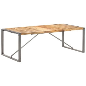 Masă de bucătărie, 220x100x75 cm, lemn masiv de mango nefinisat - Img 11
