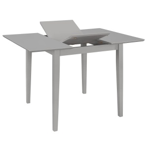 Masă de bucătărie extensibilă, gri, (80-120)x80x74 cm, MDF - Img 2
