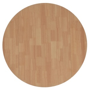 Masă de bucătărie extensibilă, rotund, MDF, alb - Img 8