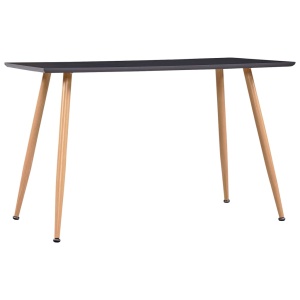 Masă de bucătărie, gri și stejar, 120 x 60 x 74 cm, MDF