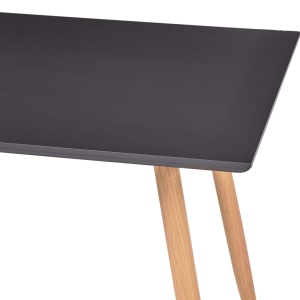 Masă de bucătărie, gri și stejar, 120 x 60 x 74 cm, MDF - Img 6