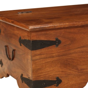 Masă de cafea 110x55x35 cm, lemn masiv acacia, finisaj sheesham - Img 5