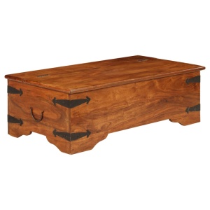Masă de cafea 110x55x35 cm, lemn masiv acacia, finisaj sheesham - Img 10