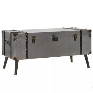 Masă de cafea, MDF și aluminiu, 102x51x47,5 cm