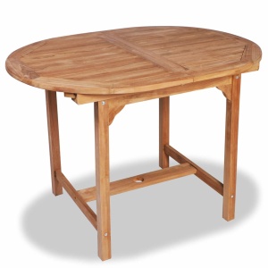 Masă de grădină extensibilă (110-160)x80x75cm lemn masiv de tec - Img 2