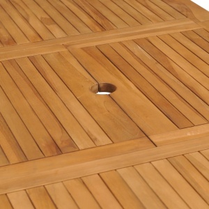 Masă de grădină extensibilă (110-160)x80x75cm lemn masiv tec - Img 2
