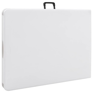 Masă de grădină pliabilă, alb, 180 x 72 x 72 cm, HDPE - Img 4