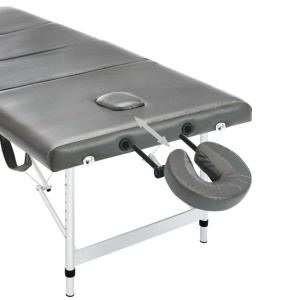 Masă de masaj cu 4 zone, cadru aluminiu, antracit, 186 x 68 cm - Img 5