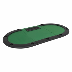 Masă de poker pliabilă in 3, pentru 9 jucători, oval, Verde - Img 8