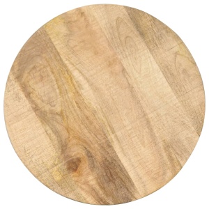 Masă laterală, 45x (45-62) cm, lemn masiv de mango și fontă - Img 3