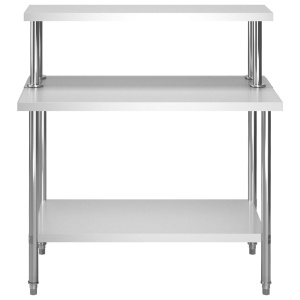 Masă lucru bucătărie cu raft 120 x 60 x 120 cm oțel inoxidabil - Img 3