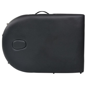 Masă masaj pliabilă, 10 cm grosime, cu 2 perne, oval, Negru - Img 7