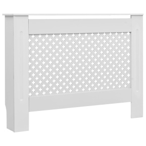 Măști de calorifer, 2 buc., alb, 112 x 19 x 81,5 cm, MDF - Img 3