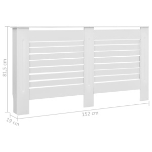 Măști de calorifer, 2 buc., alb, 152 x 19 x 81,5 cm, MDF - Img 7