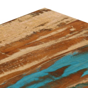 Măsuță de cafea, 110x50x35 cm, lemn masiv reciclat și oțel - Img 8