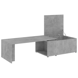 Măsuță de cafea, gri beton, 150 x 50 x 35 cm, PAL - Img 5