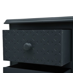 Noptieră, gri, 43 x 32 x 65 cm, MDF - Img 7