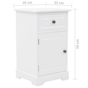 Noptieră, MDF și lemn de pin, 35 x 32 x 59 cm - Img 7