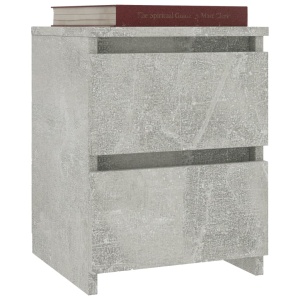 Noptiere, 2 buc., gri beton, 30 x 30 x 40 cm, PAL - Img 3