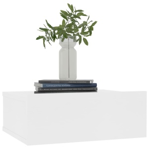 Noptiere suspendate, alb, 40 x 30 x 15 cm, PAL - Img 3