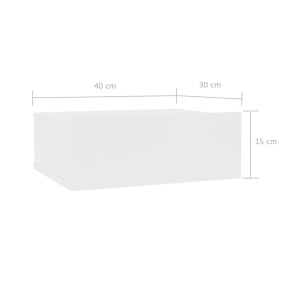Noptiere suspendate, alb, 40 x 30 x 15 cm, PAL - Img 6
