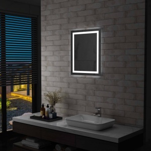 Oglindă cu LED de baie cu senzor tactil, 50 x 60 cm