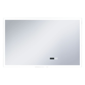 Oglindă cu LED de baie cu senzor tactil și afișaj oră 100x60 cm - Img 2